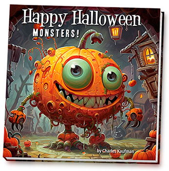 happy halloween monsters art book, charleskaufman